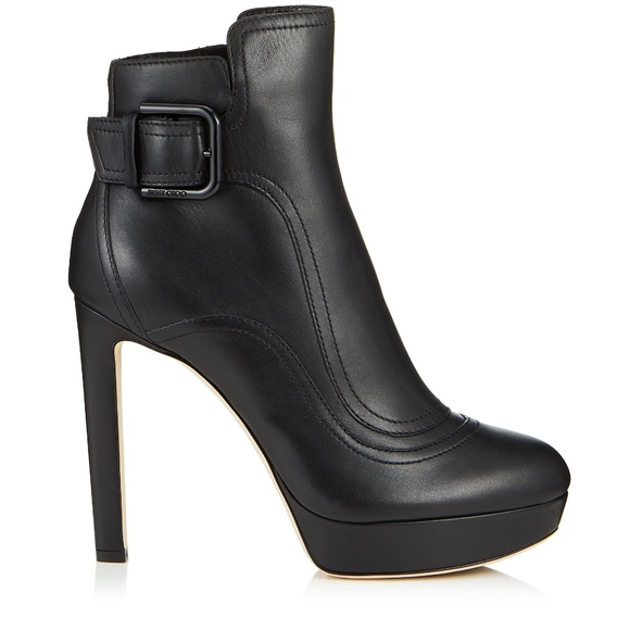 Jimmy Choo Shoes - JIMMY CHOO BRITNEY 115 LEATHER PLATFORM BOOTIE